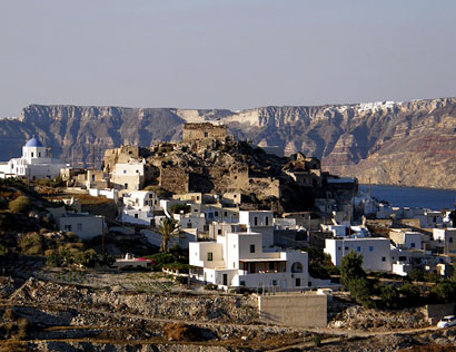 Kasteli (Castle) of Akrotiri. The Tower is in the Center